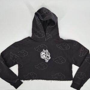 Darc Sport‎ Black Cropped Naruto Floating Hoodie Size L